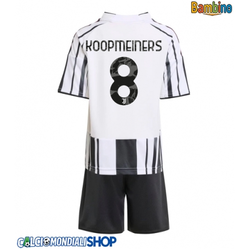 Maglie da calcio Juventus Teun Koopmeiners #8 Prima Maglia Bambino 2025-26 Manica Corta + Pantaloni corti)